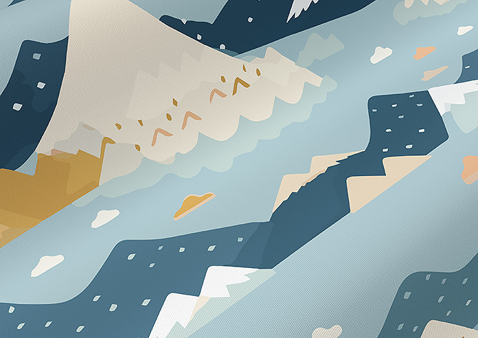 Serene Summit, Frost - Roller Blind - Image 4